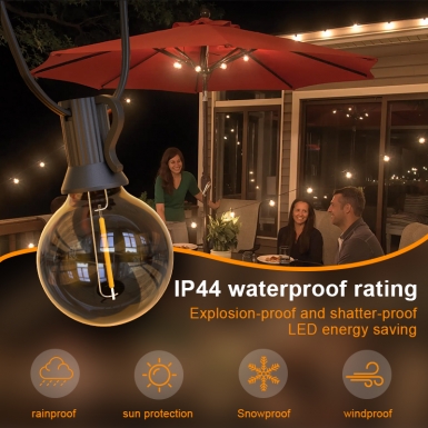 LED户外灯 - HCP093  G40太阳能暖白灯串